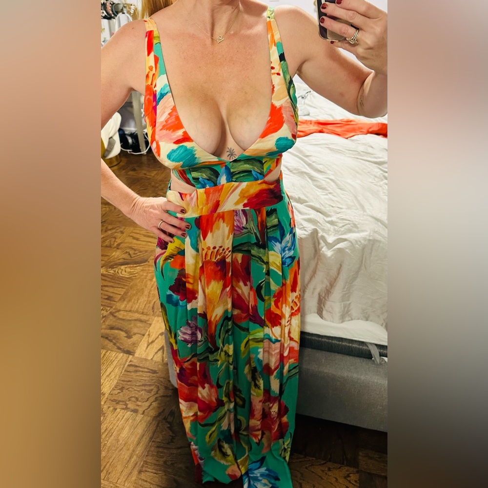 Farm Floral Maxi Dress/Jumpsuit from Brazil- NWOT